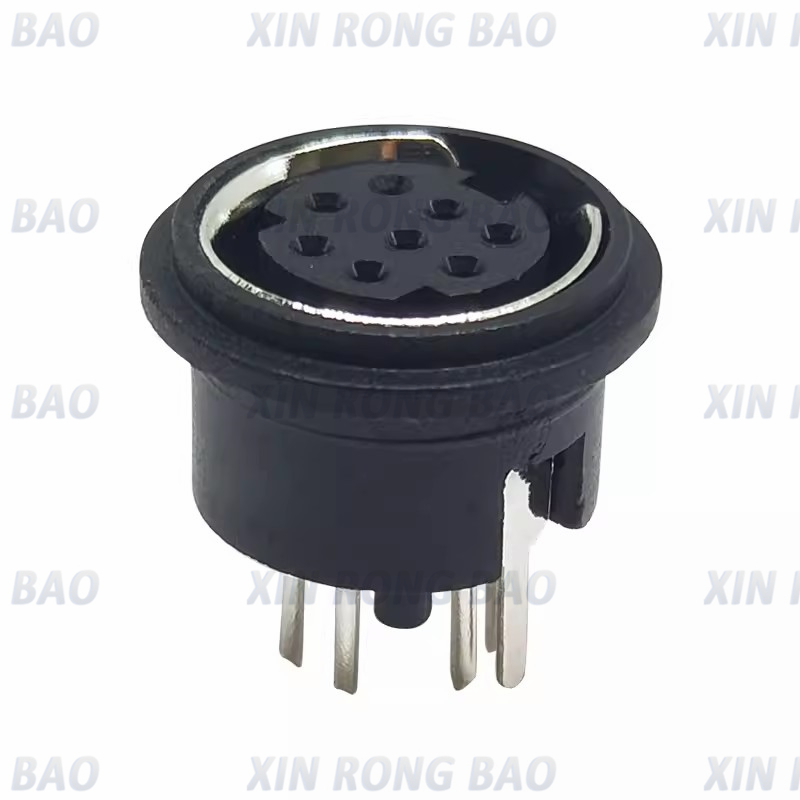 Md8 Kern Buchse Basis Löt platte Grad kleine 8-Kern-Buchse Basis Platine direkt Plug-In S-Terminal Buchse Kopf runder Kopf 8p