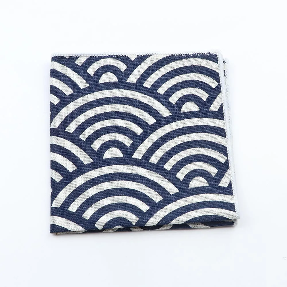การ์ตูนที่มีสีสันผ้าลินินผ้าเช็ดหน้าดอกไม้สัตว์พิมพ์ Hankie งานแต่งงานของขวัญพ็อกเก็ต Tuxedo Bow Tie อุปกรณ์เสริมของขวัญ