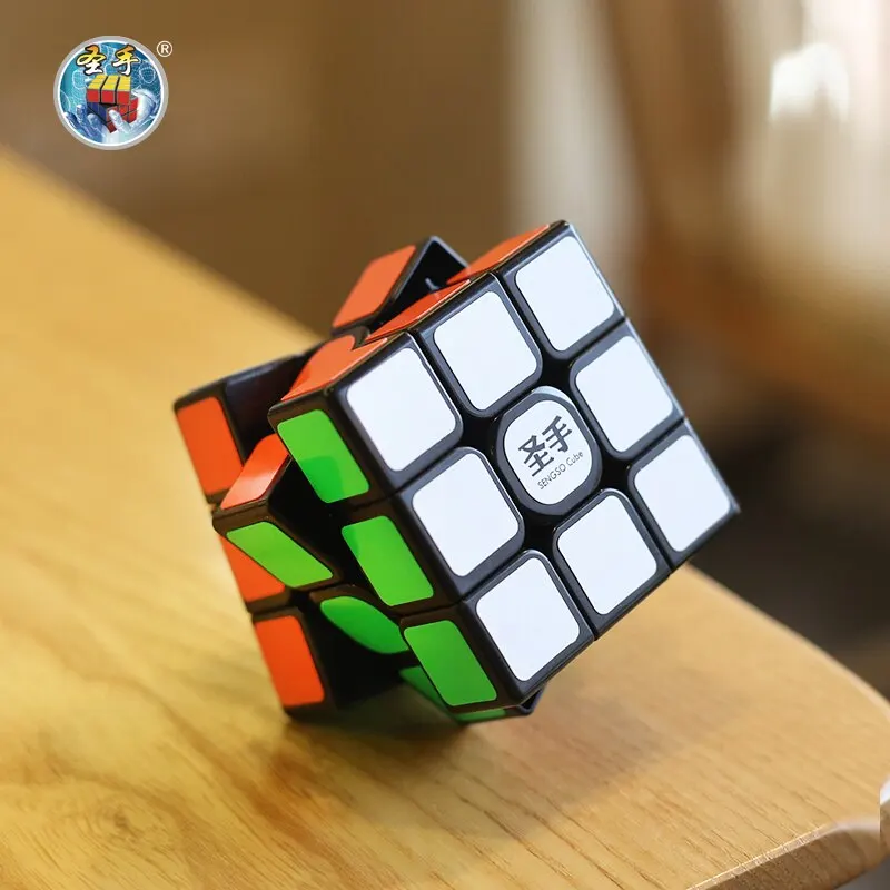 SENGSO Speed Cube 3x3 Sticker Magic Cube Educational Toys Children Puzzle Toys