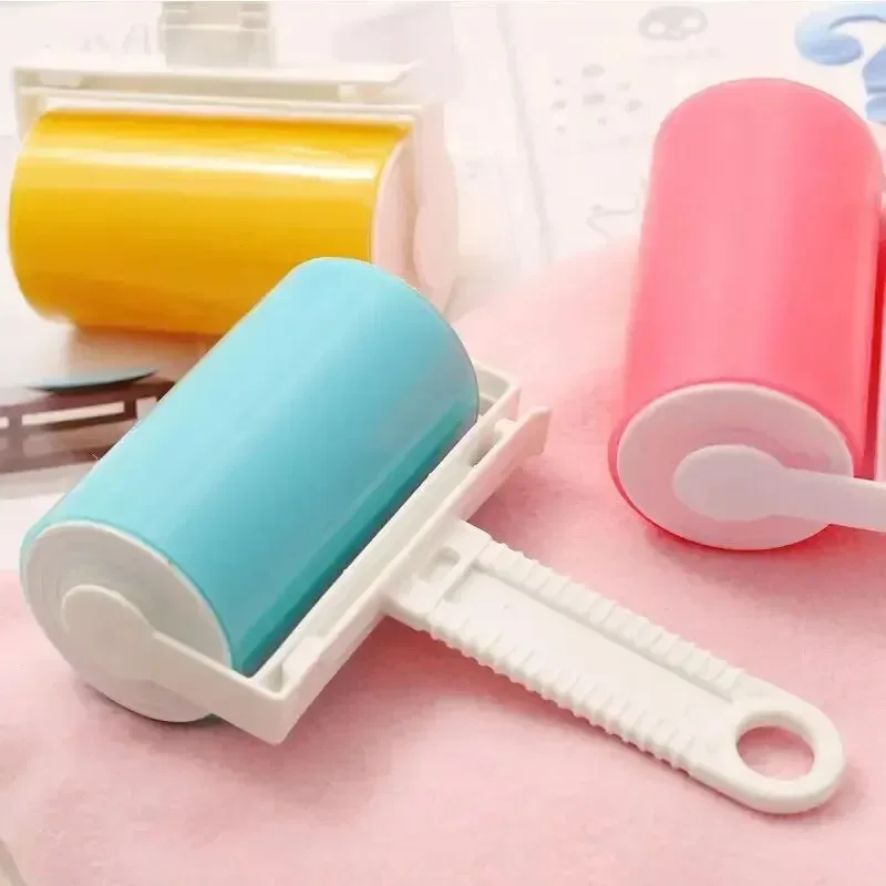 ครัวเรือนที่มีสีสันเครื่องมือทําความสะอาด Lint Roller Remover แปรงเหนียว Roller สําหรับผมสัตว์เลี้ยง