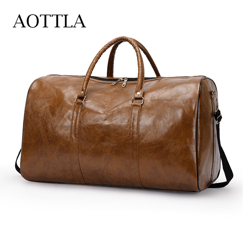 AOTTLA Reisetasche Für Männer Pu Leder Schulter Tasche Große Kapazität Handtasche Frauen Duffle Bag Freizeit Neue Umhängetasche Sport Pack