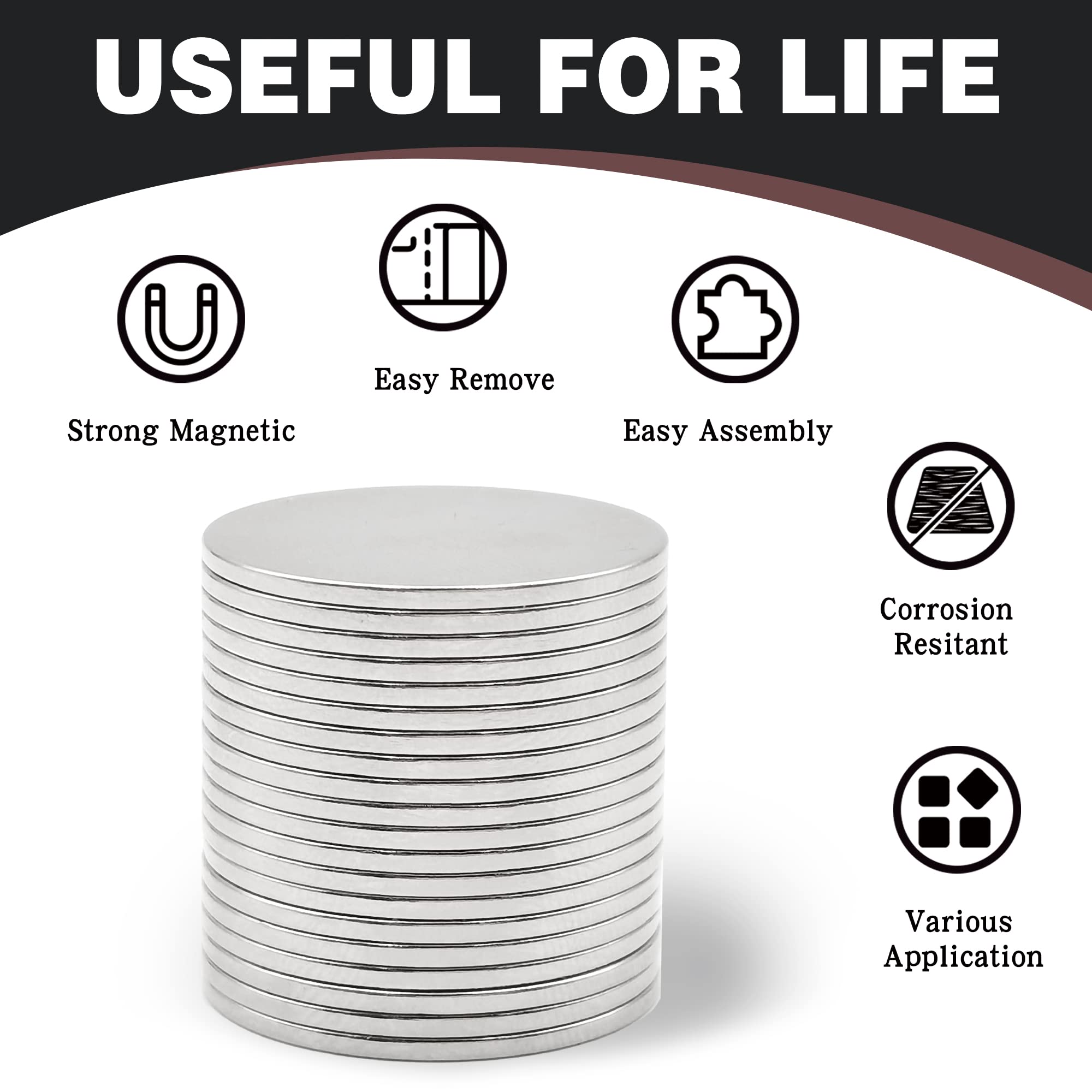 Pequenos ímãs Whiteboard, Artes e Ofícios, Geladeira, Mini Ímãs, Ímãs de Escritório, 20x1mm