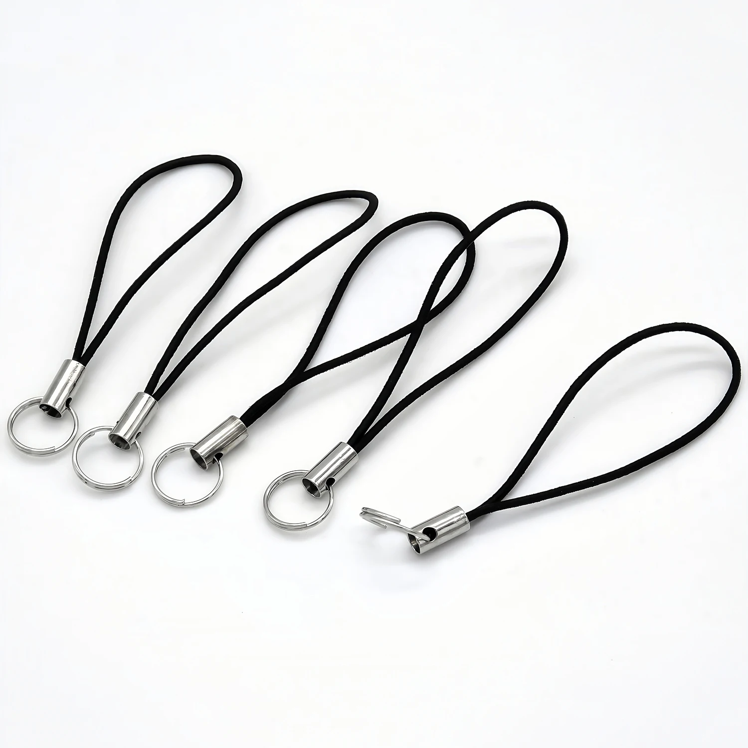 20/50Pcs Elastic Lanyard Strap Cords Lobster Clasp Rope Keychain Hooks Mobile Set Charms Keyring Pendant Key Ring Accessories