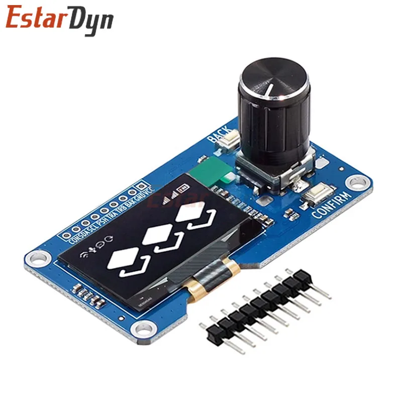 Unidade SH1116 do módulo OLED Estardyn 1.3" / codificador EC11 |   Exibição branca/azul |   Interface I2C |   Tela HD para Projetos Arduino DIY