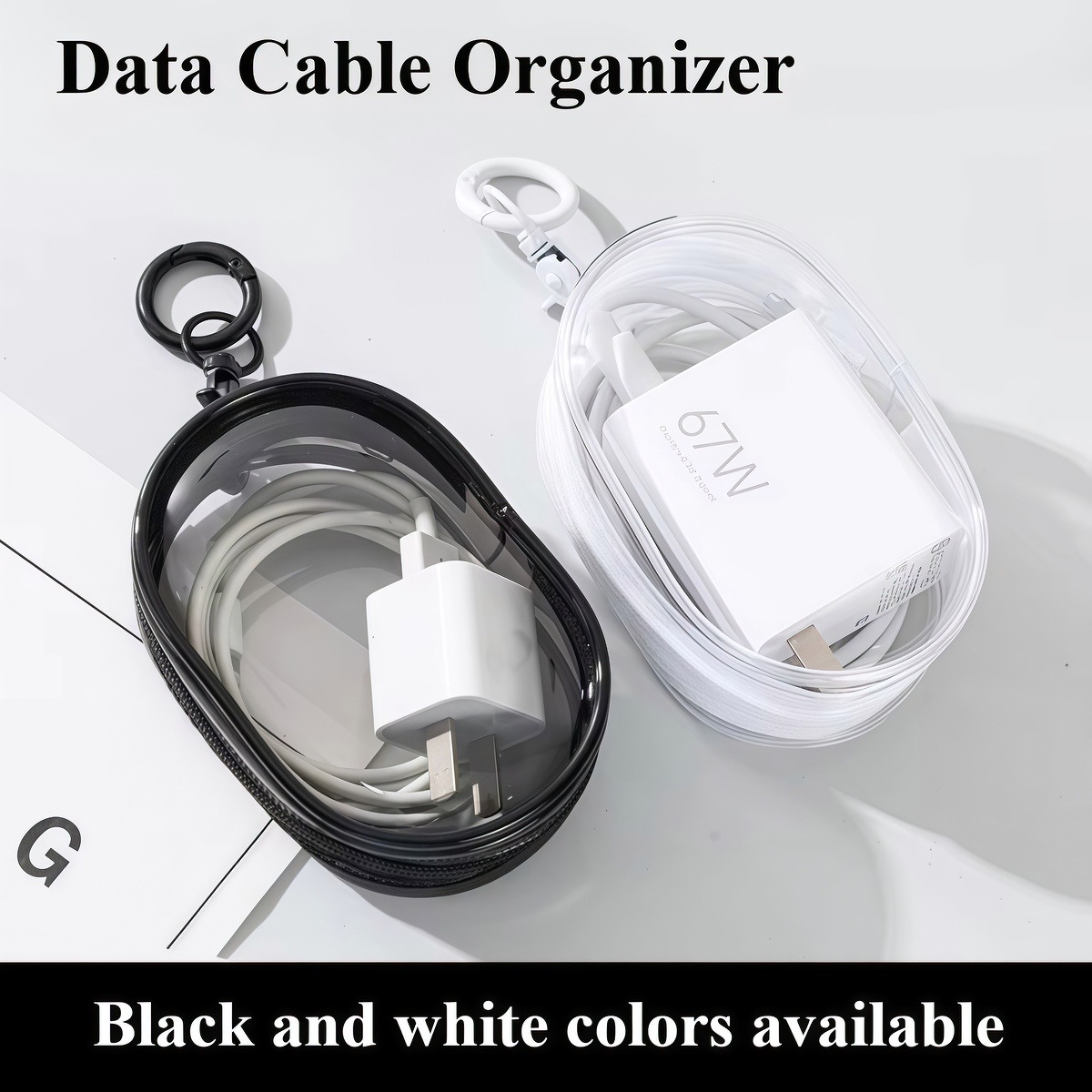Portable Mini Clear Zipper Storage Bag KeychainCartoon Doll ChildrenToy MysteryBox Organizer for Earphones Chargers Gift Bag liu