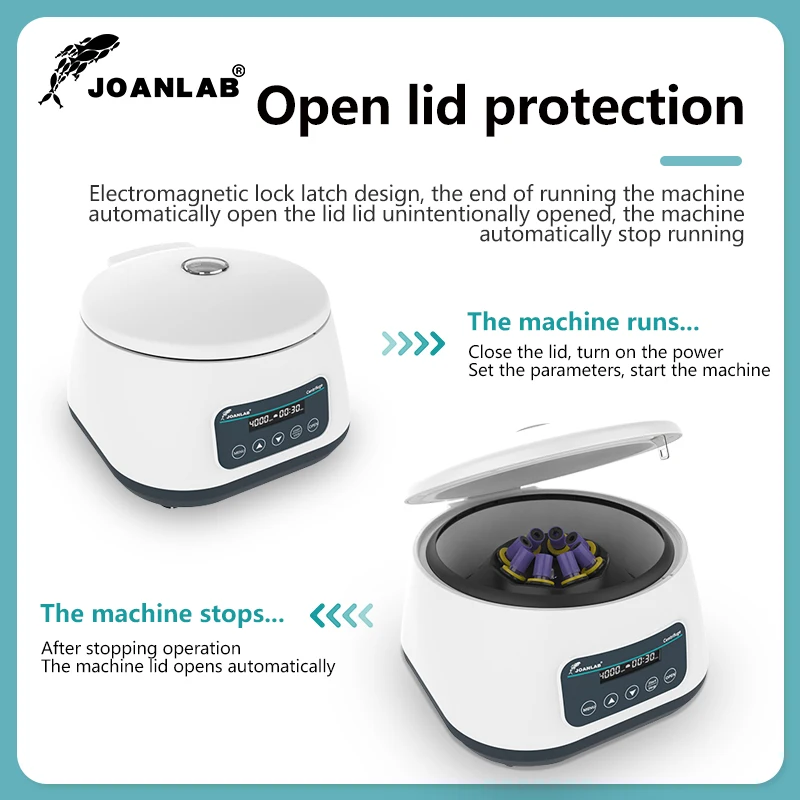 JOANLAB Plasma Centrifuge Laboratory Digital Prp Centrifuge Machine For 2/5/10ml Blood Tube And 15ml Centrifuge Tube 500-4000rpm