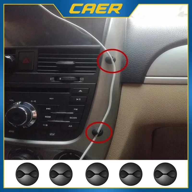 Accesorios para coche, Cable de carga, Base de Cable de mesa, cargador, organizador de enredos, Clip de fijación de mesa para Cable de auriculares, 5/10/20 piezas