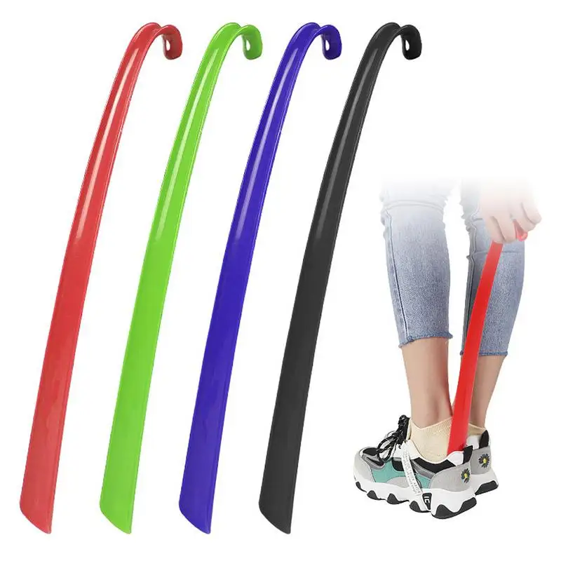 Calzador Extra largo de plástico de 42,5 CM, desgaste de zapatos para el hogar y Hotel, levantador de zapatos, perezoso, no doblado, ayudante para dibujar zapatos, cuerno para zapatos