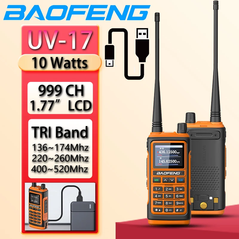 Walkie Talkie Baofeng UV-17 Pro drahtlose Kopier frequenz leistungs starkes wasserdichtes Funkgerät s22 16km lange Reichweite UV-5R Amateurfunk k58