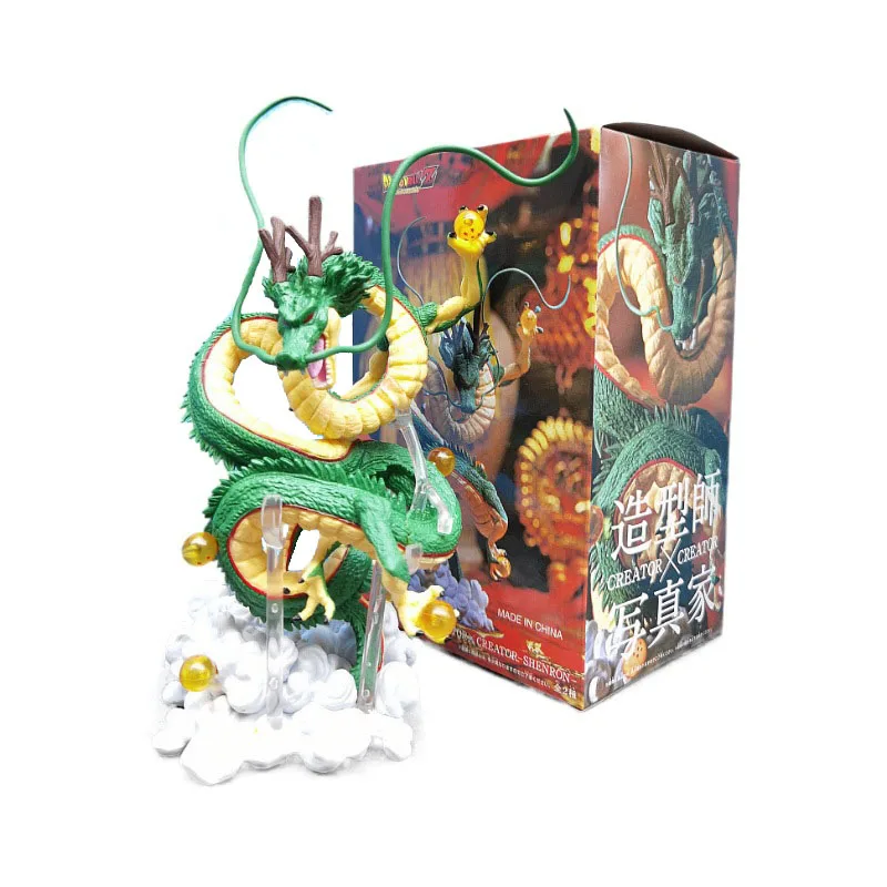 Creator X Creator Shenron Grün Mit Wolke Anime Action Figure Sammlung Modell Animation PVC Puppe Spielzeug Geschenk Dekoration QY
