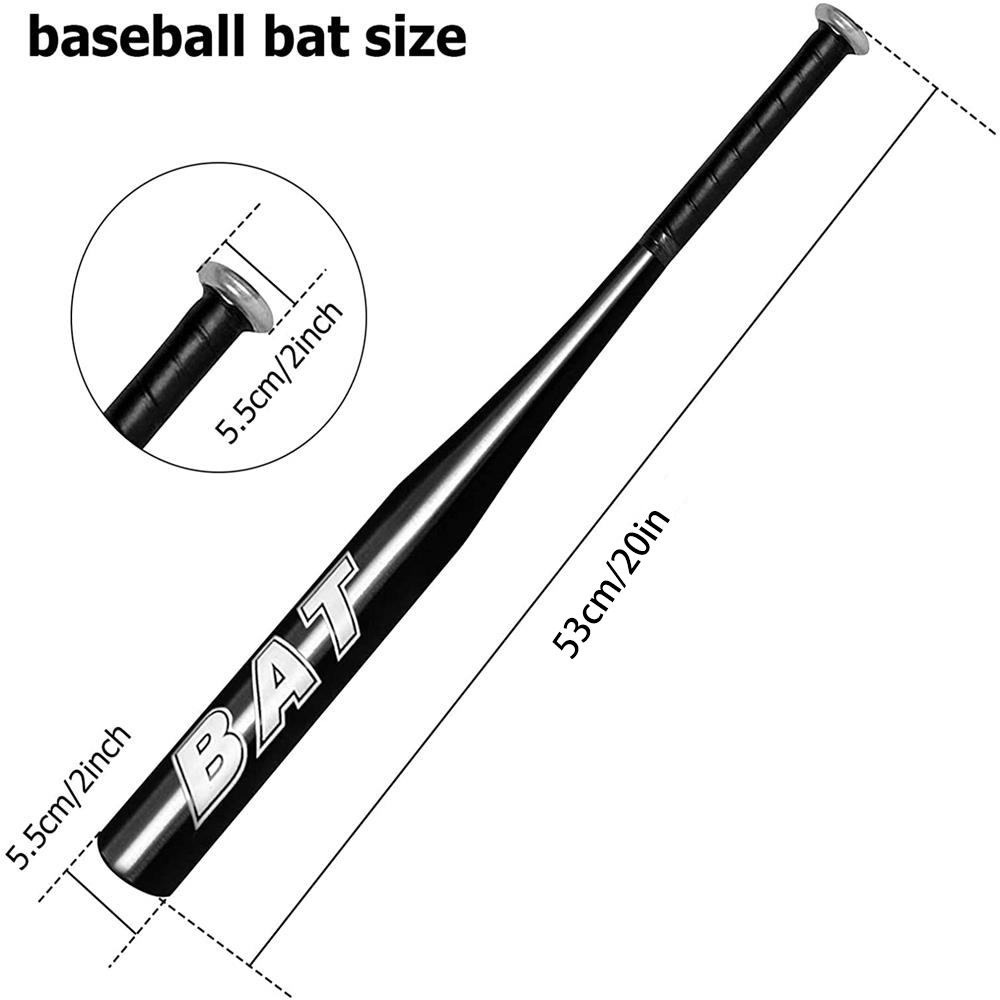 20 インチ高強度トレーニングソフトボール野球バットスティックアルミ野球バットバー家庭防衛自己防衛