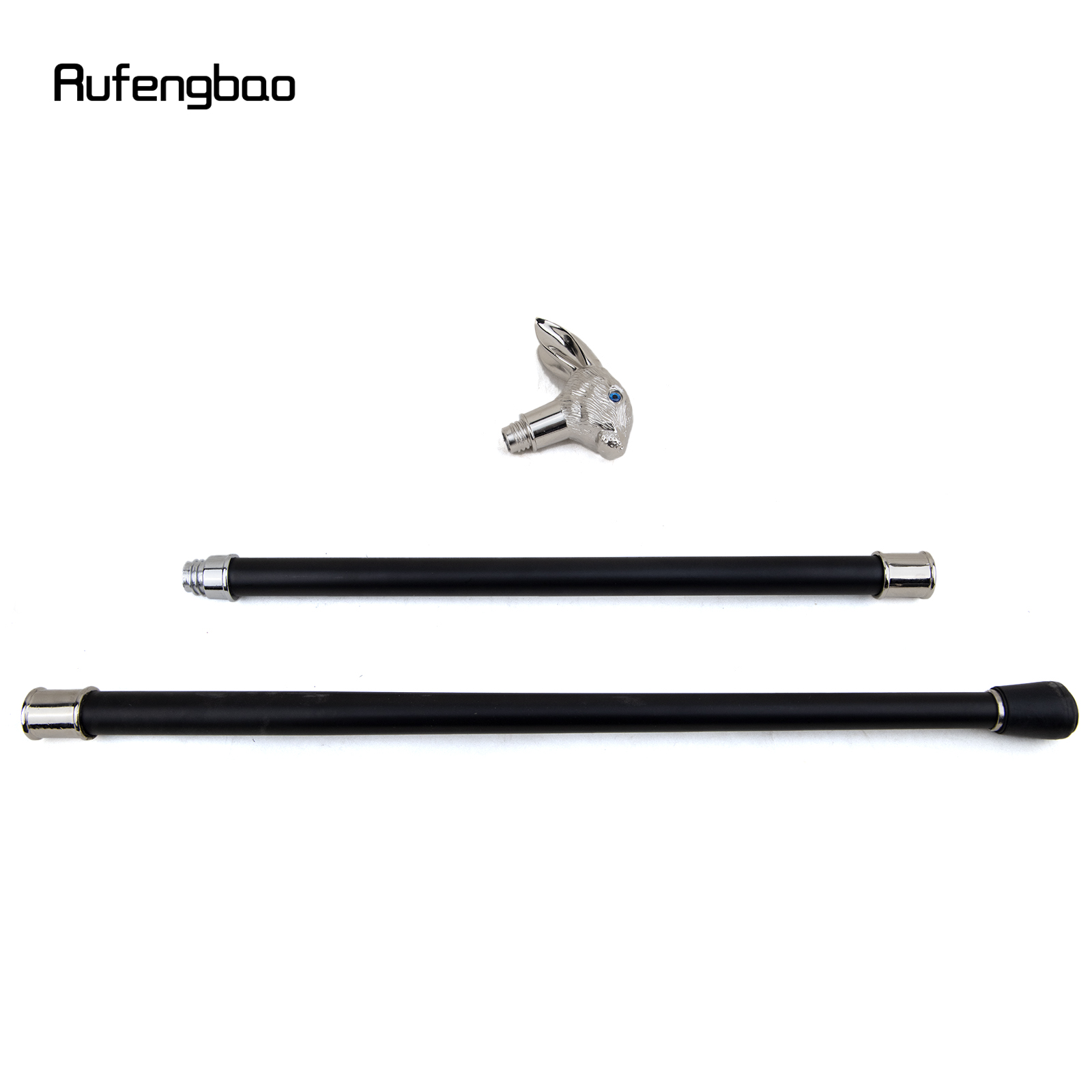 Weißer Hase mit langem Ohr, Gentleman-Gehstock, modischer Gehstock, Gentleman-Gehstock mit Knauf, 93 cm