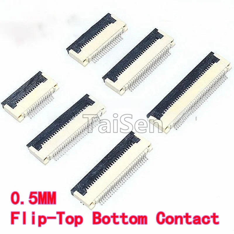 10 PZ Connettore FPC Passo 0,5 MM 40P Flip-Top Contatto Inferiore 8/10/14/20/24/26/28/30/45/50/54P