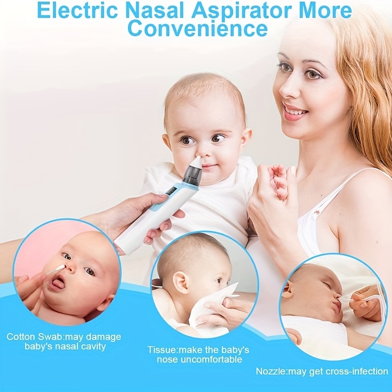 1 pièces absorbeur Nasal électrique silencieux bébé Obstruction rhinite nettoyant aspirateur Nasal nez morve nettoyant pour les nouveau-nés