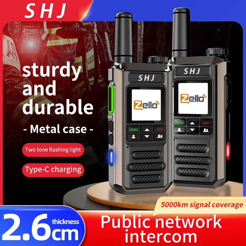 ​ Android 8.1 |   Radio POC Zello 4G con cuerpo metálico ​   - Gama 100Mi, SIM/WiFi/Bluetooth, Walkie Talkie Profesional