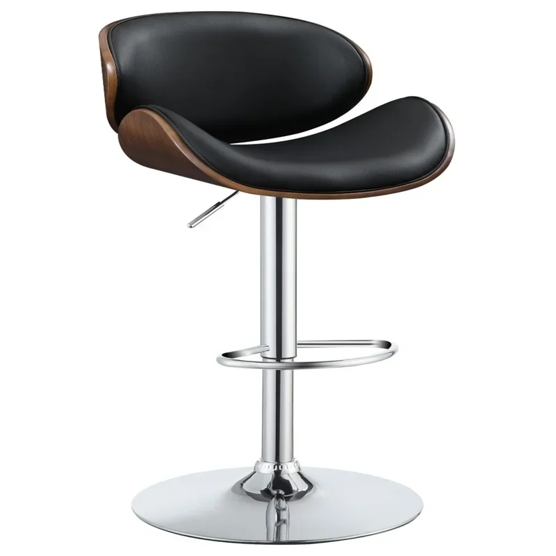 Adjustable Swivel Barstools PU Leather Counter Stools 24" to 46" Bar Chairs with Backrest Modern Bar Seating Counter