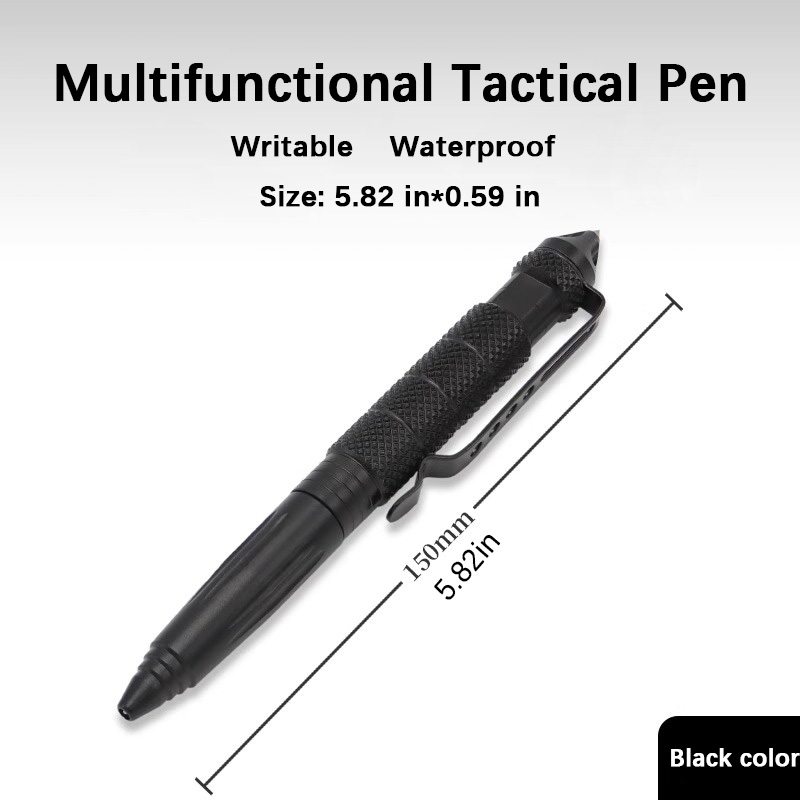 Multifunctional Tactical Pen Outdoor Portable Tungsten Steel Protective Window Pen Men's Women's Wolf Pen Body Pen
