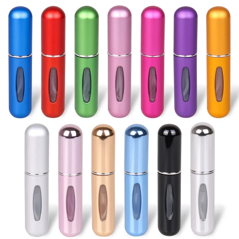5ml /8ml Mini Portable Bottom-Filling Pump Perfume Bottle Sample Perfume Refillable Spray Bottle Empty Cosmetic Containers Set