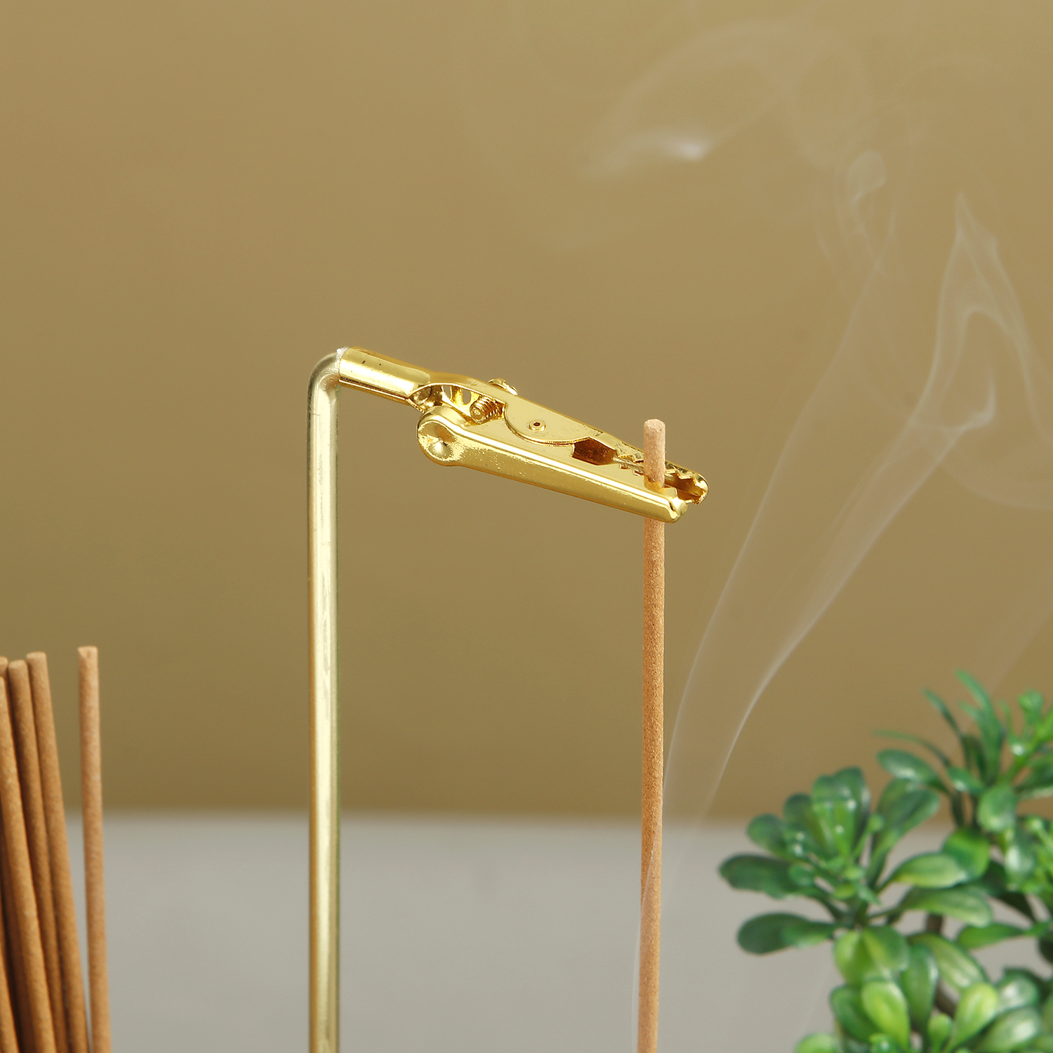 2 in 1 Incense Holder for Sticks Anti-Ash Flying Incense Burne with Removable Glass Ash Catcher and Incense Sticks Organizer