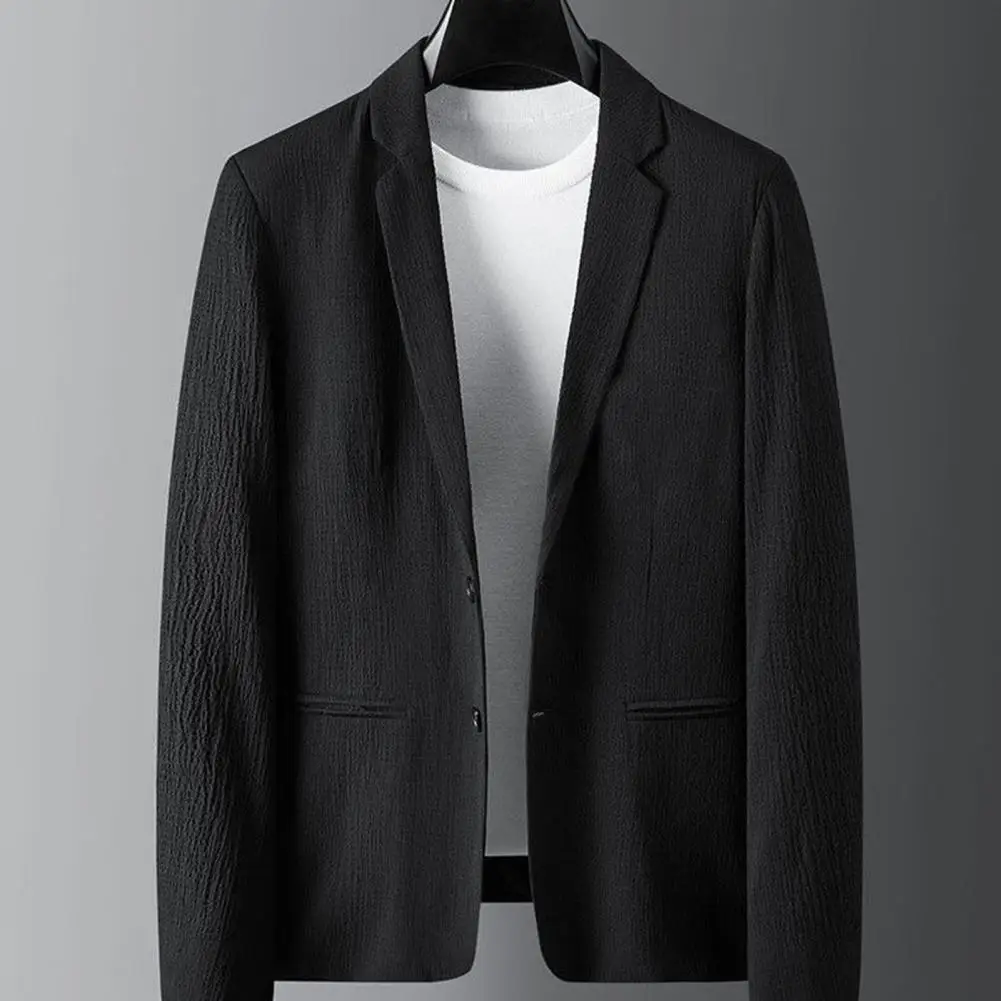 Men Two piece Suit Striped Pleated Men Pants Set Pleated Drawstring Loose Lapel Pockets Thin Formal Business Men Set