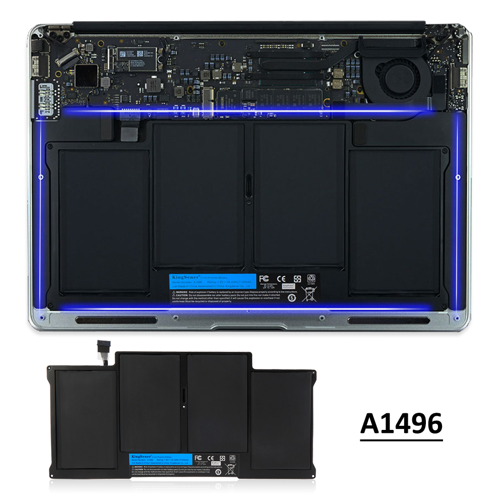 KingSener nowa bateria do laptopa A1496 dla Apple MacBook Air 13 "A1466 2012/2013/2014/2015/2017 MD760LL/A MD761CH/A 7.6V 7150mAh