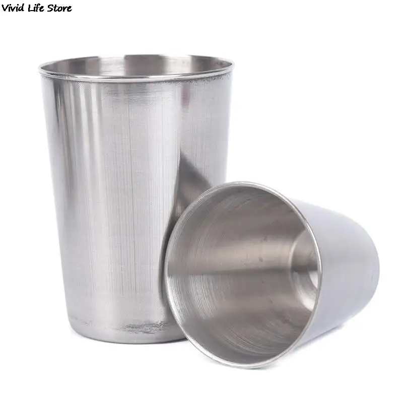 Vajilla con taza para acampar al aire libre, juego de tazas de viaje de 30ml/70ml/170ml, taza con cubierta de acero inoxidable para beber café, té y cerveza con funda