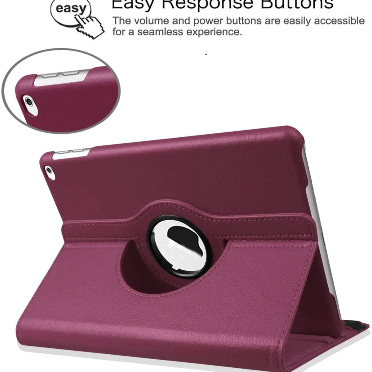 Funda para iPad con rotación de 360 grados, Air Pro 2024 MINI 3 4 5 6 7 8 9 10 generación 10,9 10,2 11 12,9, funda de cuero para tableta con soporte de 13 pulgadas