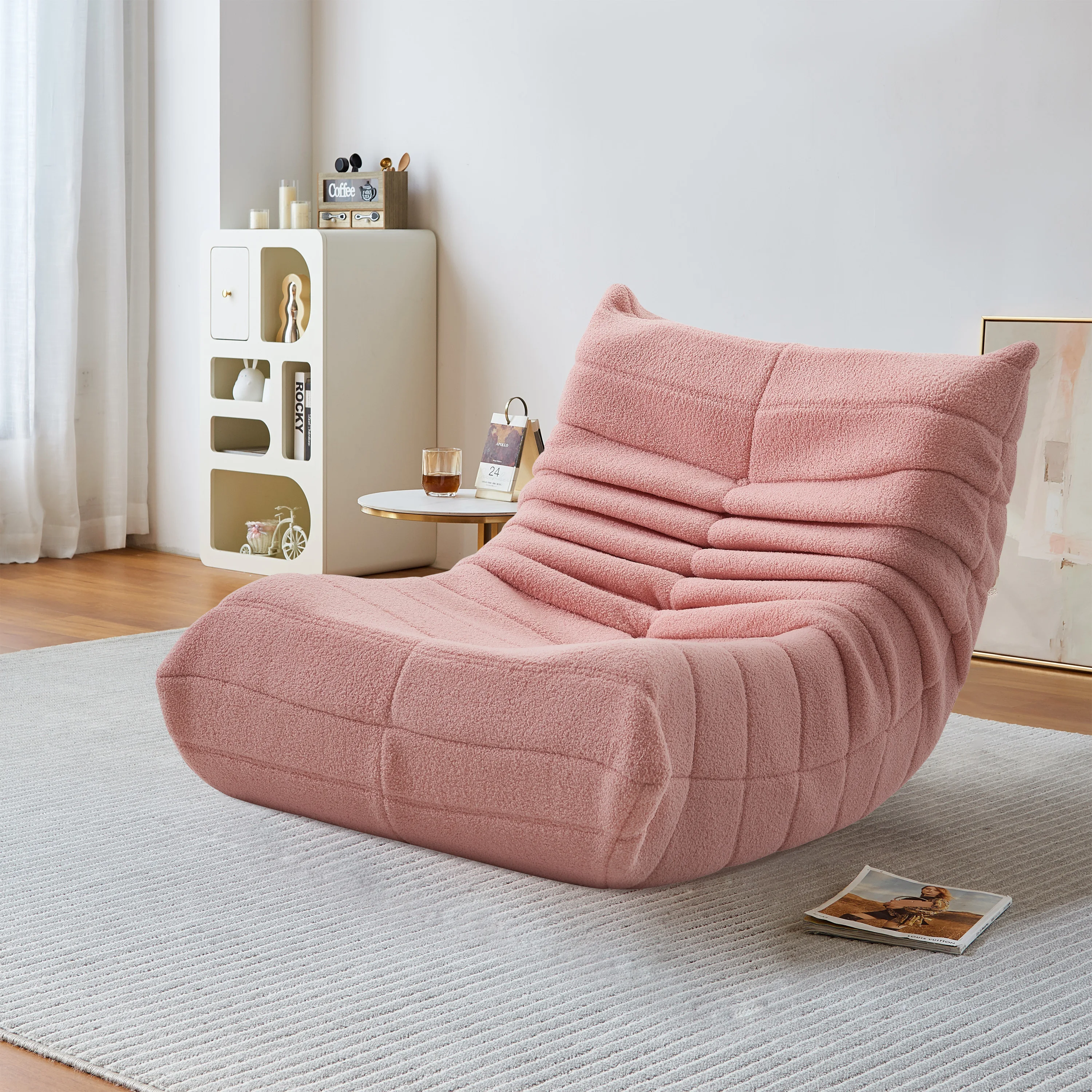 Creahappy Wohnzimmersessel, Lazy Boy Sofa, Meditationsstuhl, gepolsterter Liegestuhl für Schlafzimmer