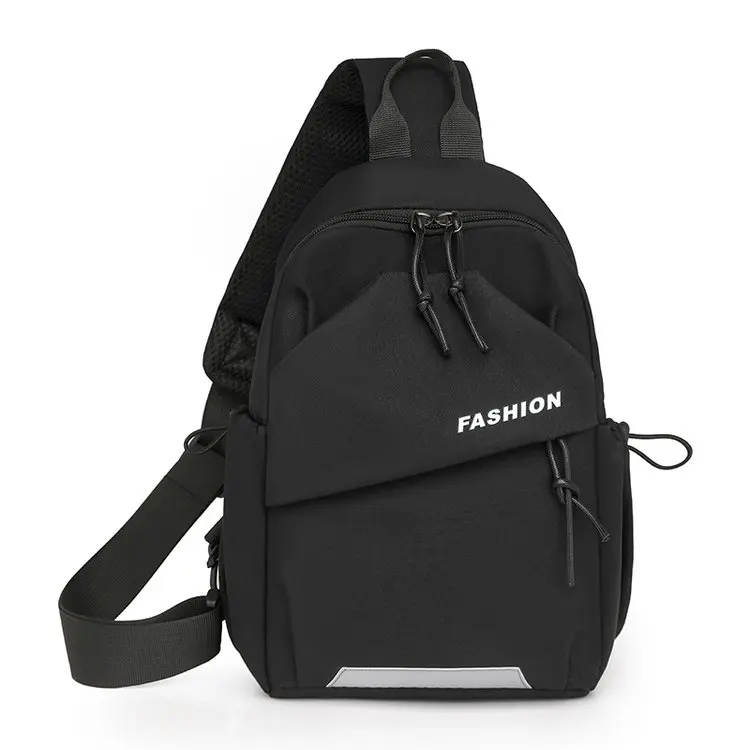 Bolsa Transversal de ande Capacidade em Tecido Ox para Homens, Bolsa de Peito Casual Impermeável, Bolsa de Ombro de Laz...