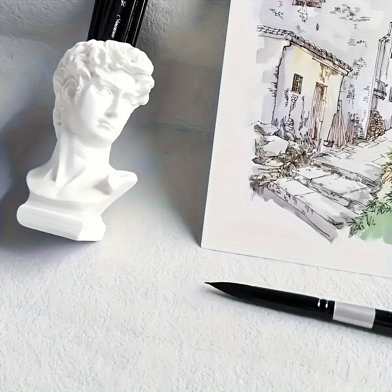 Set di pennelli rotondi in pelo di scoiattolo da 7 pezzi per acquerello, inchiostri, guazzo e tempera, qualità professionale per artisti, penna con manico in legno