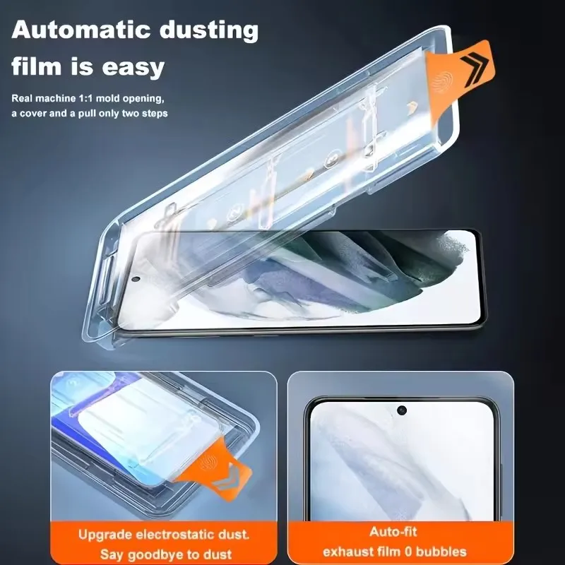 3Pcs Oleophobic Coating Dust Free Easy Installation Screen Protector for Samsung Galaxy S25 S24 S21 S22 S23 Ultra Plus Glass
