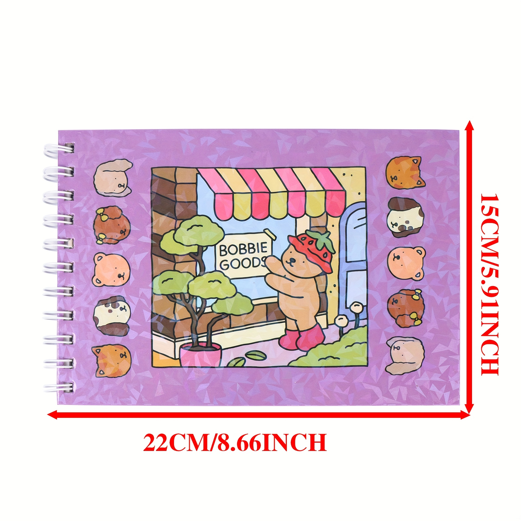 เด็ก BOBBIE สินค้าสมุดระบายสีเด็กวาดหนังสือภาพวาดกระดาษ Doodle โน้ตบุ๊คธีมสัตว์ภาพวาดอุปกรณ์สําหรับของขวัญ