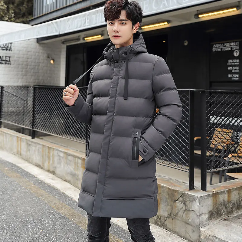 Parkas largas y cálidas con capucha para hombre, abrigo, prendas de vestir, trajes clásicos a prueba de viento, Parka con bolsillo, otoño e invierno, 2022