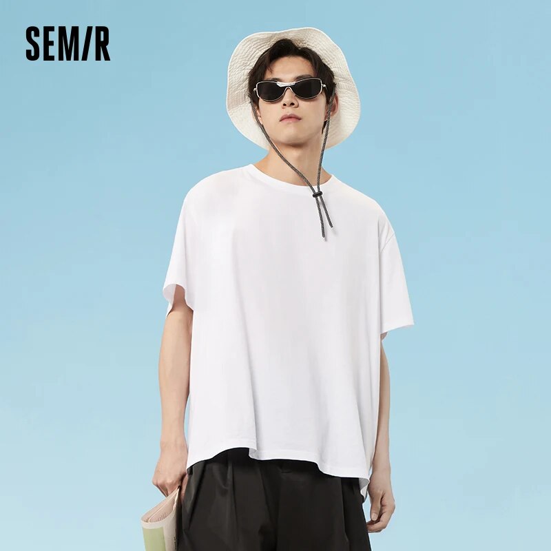 SEMIR T-shirt da uomo 2024 Primavera Nuovo quotidiano Semplice Pendolarismo Casual Classico Trendy Tinta unita Girocollo T-shirt a maniche corte