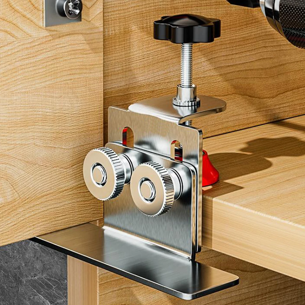 Nieuwe kasten Frame Jig Houtbewerking Kastdeur Montage Klepstandsteller Verstelbare roestvrijstalen kastdeur montageklem