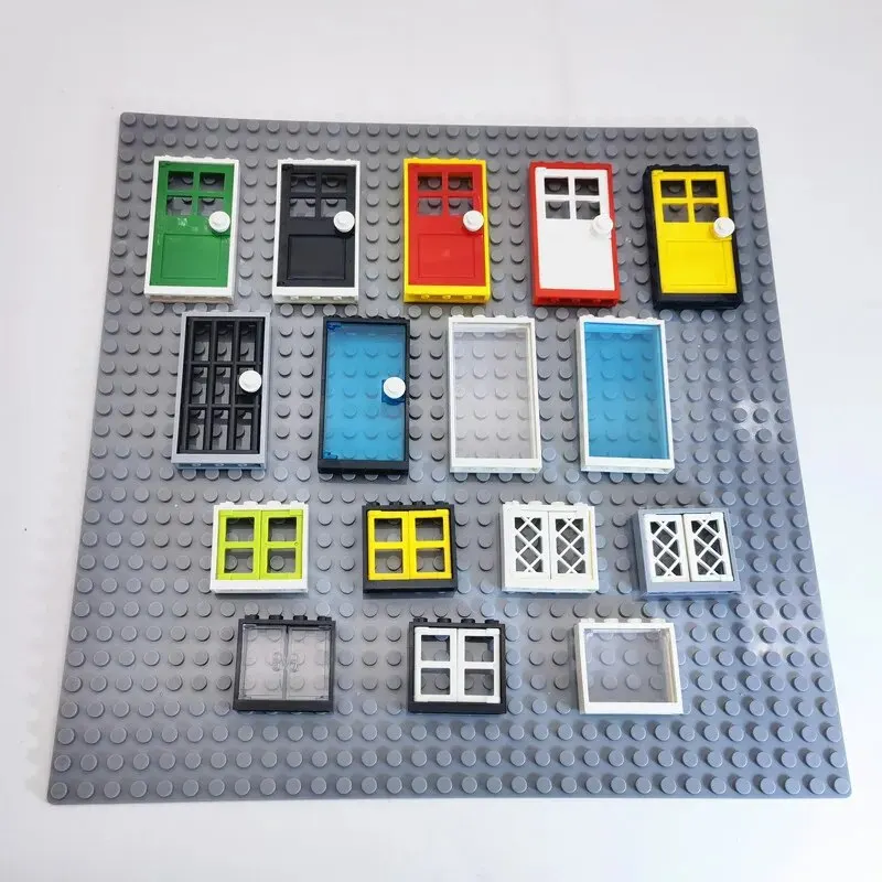 MOC House ประตู Windows Building Blocks ชิ้นส่วน City Friends บล็อกของเล่นเข้ากันได้กับคลาสสิกบล็อกของเล่นเด็กอิฐของขวัญ