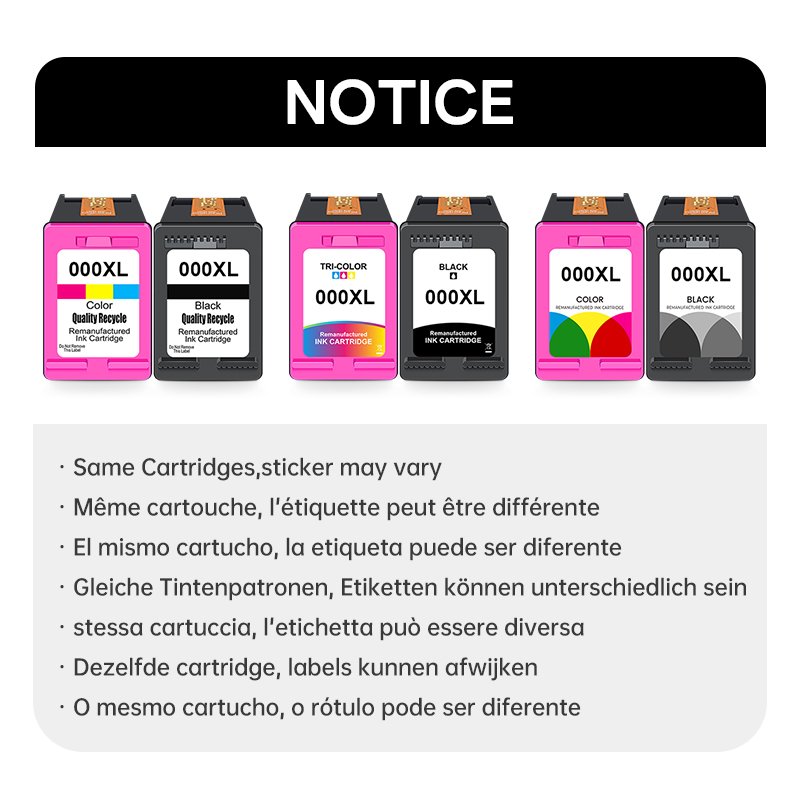 Tintenpatrone 301XL mit hoher Reichweite, Ersatz für HP 301 XL Druckerpatrone, schwarz oder dreifarbig, funktioniert mit Deskjet Officejet Envy