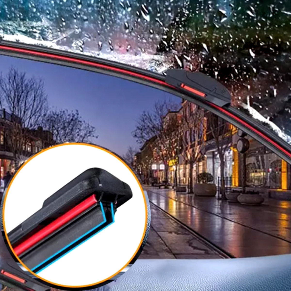 防水車のフロントガラスワイパーブレード、jおよびuフック、ダブルラバーワイパーブレード、13インチ、14インチ、16インチ、18インチ、19インチ、20インチ、21インチ、22インチ、24インチ、26インチ、28インチ