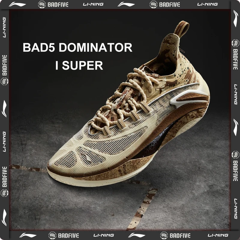 Мужские баскетбольные кроссовки Li-Ning BADFIVE DOMINATOR I SUPER Court SUPER BOOM Cushion, носимая спортивная обувь, устойчивые кроссовки ABFV007