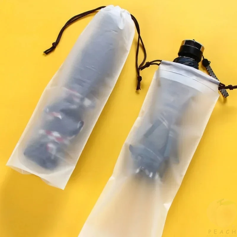 1/3/5 stücke Transparente Wasserdichte Regenschirm Lagerung Tasche Tragbare Wiederverwendbare Kordelzug Tasche Hause Lagerung Organizer Regenschirm Zubehör