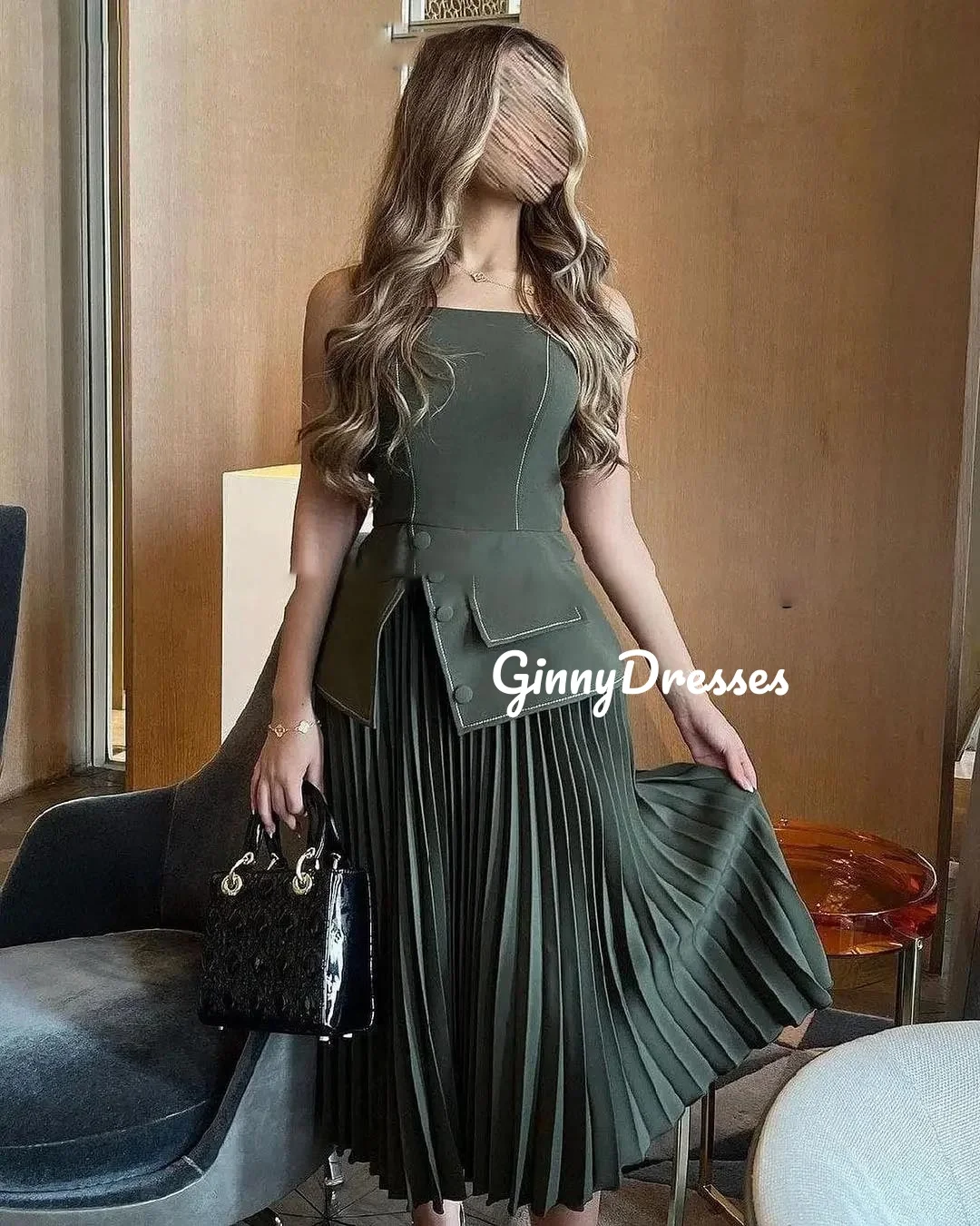 ที่กําหนดเองชุดสําหรับพรหม A-Line Strapless ความยาวชั้น Ruffle ชุดราตรีหรูหราแขนกุด Elegant ชุดสําหรับสตรี