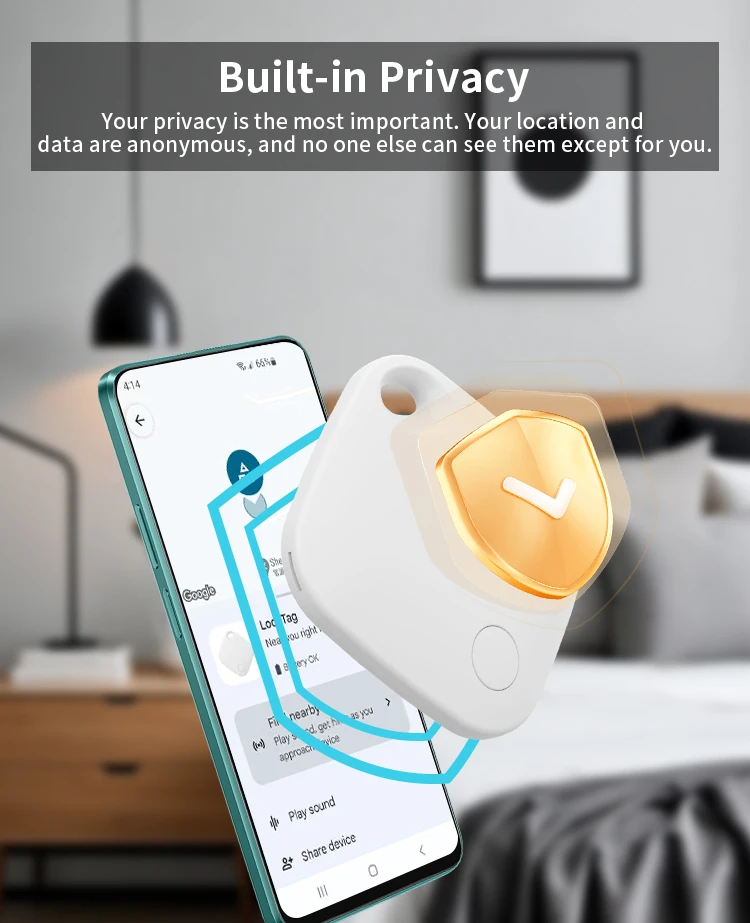 Rastreador de localização RSH via Google's Find Hub App Etiqueta de posicionamento remoto Android Finder Suporte Samsung Pixel Xiaomi VIVO no exterior