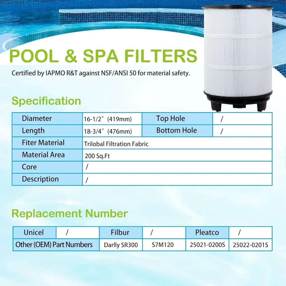 SV-System 3 Sta-Rite System 3 S7M120 Pool Filter Inner&Outer Replacement 25021-0200S 25022-0201S SR300 300Sq.ft