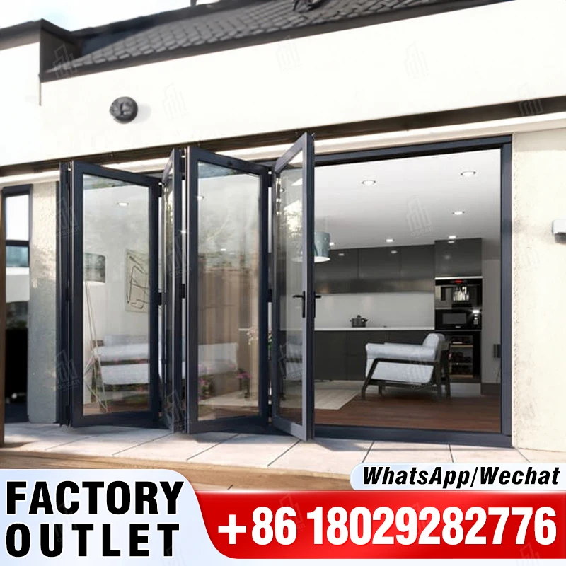 Precision Crafted Modern Bi-Fold Garage Doors with Windproof and Secure Operation