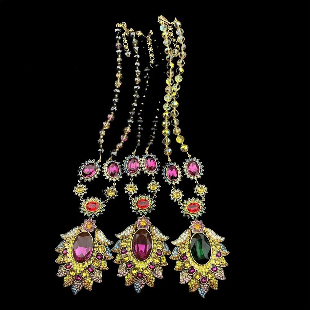 Fashion Senior Temperament  Crystal with Rhinestone Necklaces for women's girl  gift Party Jewelry accessories