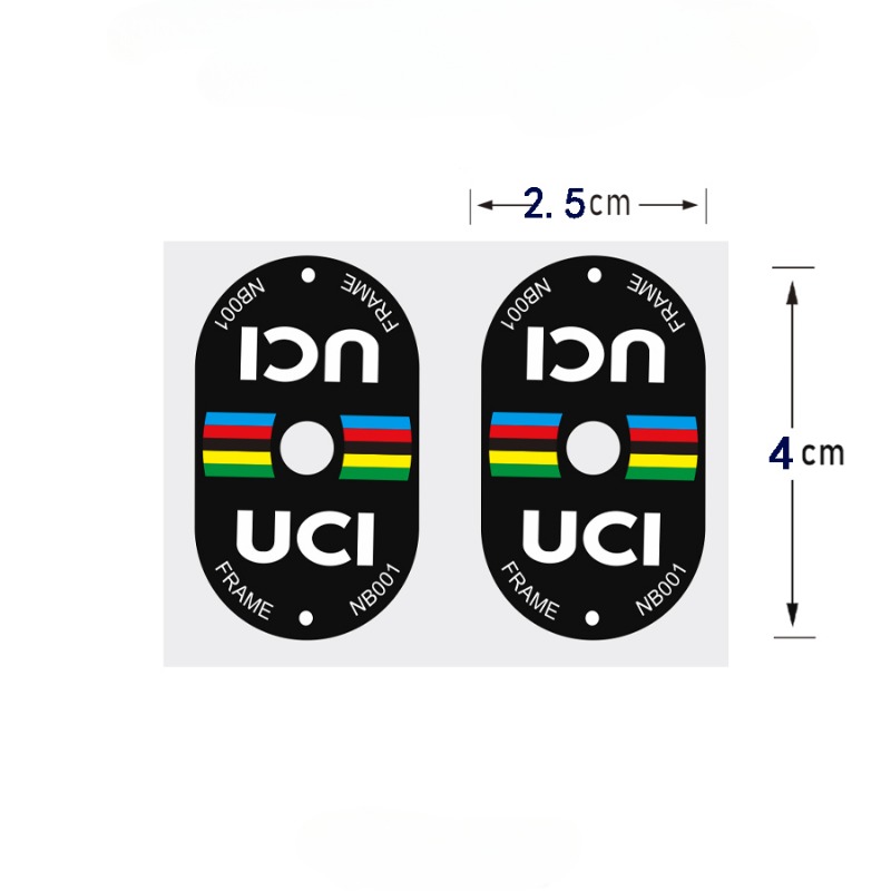 Pegatinas para llanta de válvula de bicicleta con certificación UCI, protector solar impermeable, pegatinas para válvula de neumático de bicicleta, calcomanías para ciclismo, decoración para bicicleta de montaña, 2 uds.