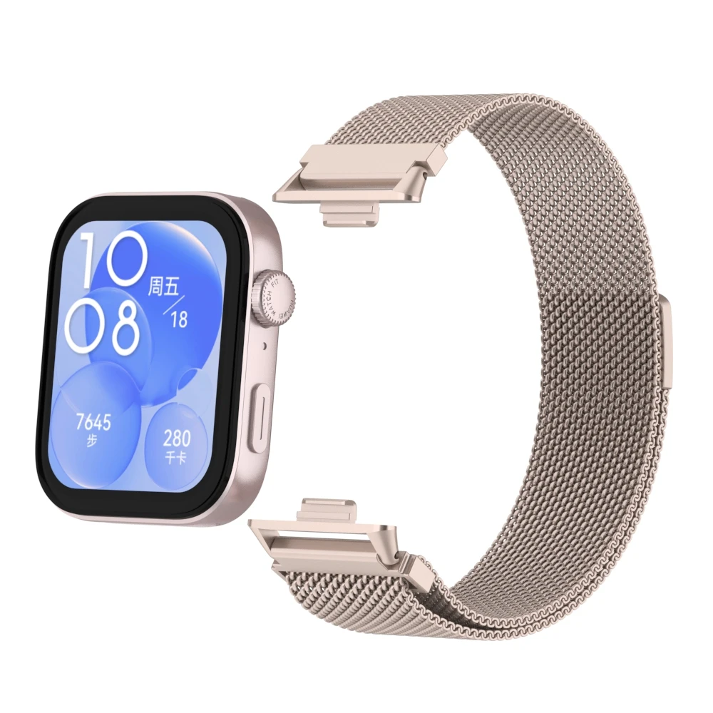 Correia de Substituição para Huawei Watch, Fivela De Malha De Aço Inoxidável, Correia Magnética Milan, Fti3