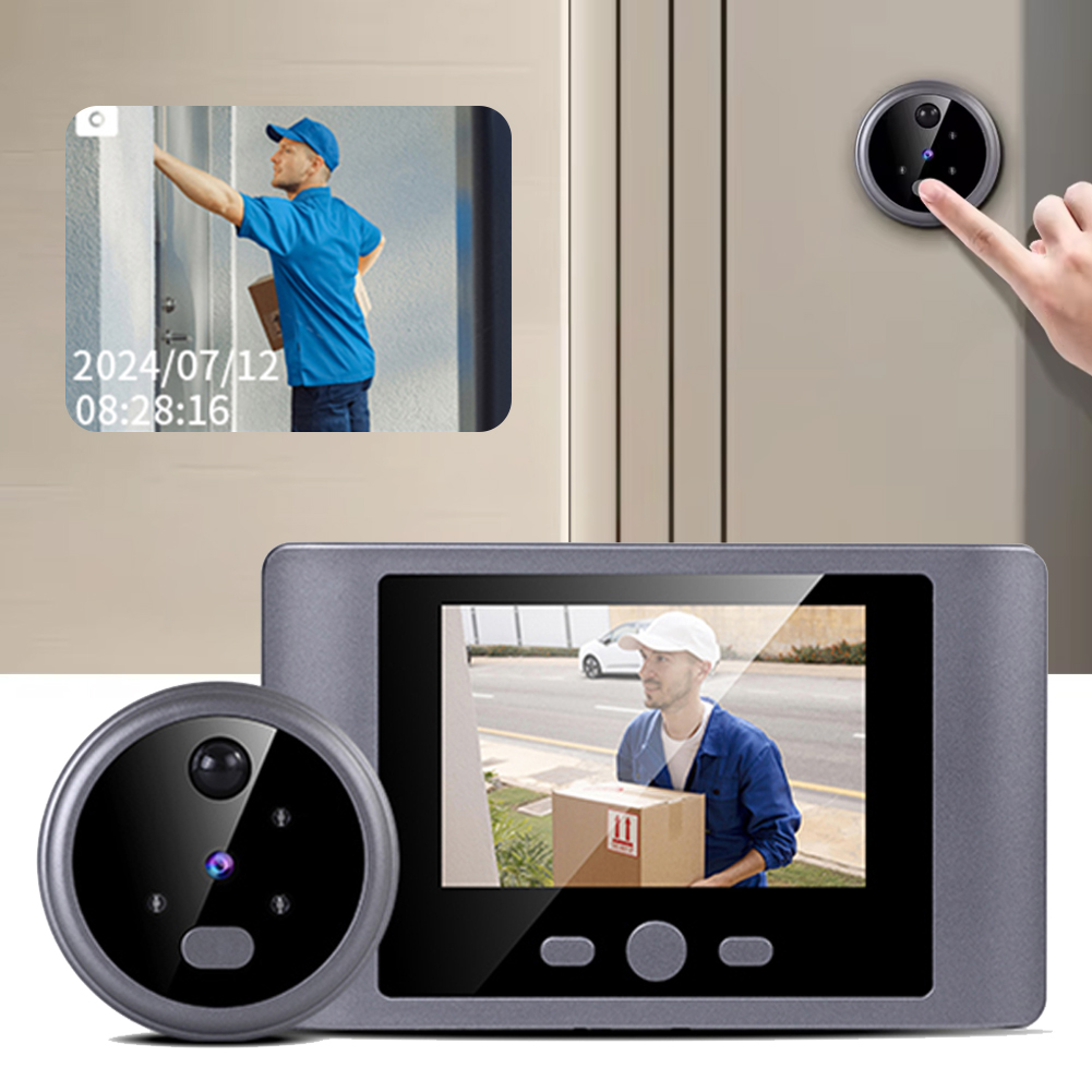 Caméra vidéo sans fil pour la sécurité à domicile, caméra de porte numérique avec batterie, prise en charge PIR, enregistrement vidéo et photo, judas, Havana 480P