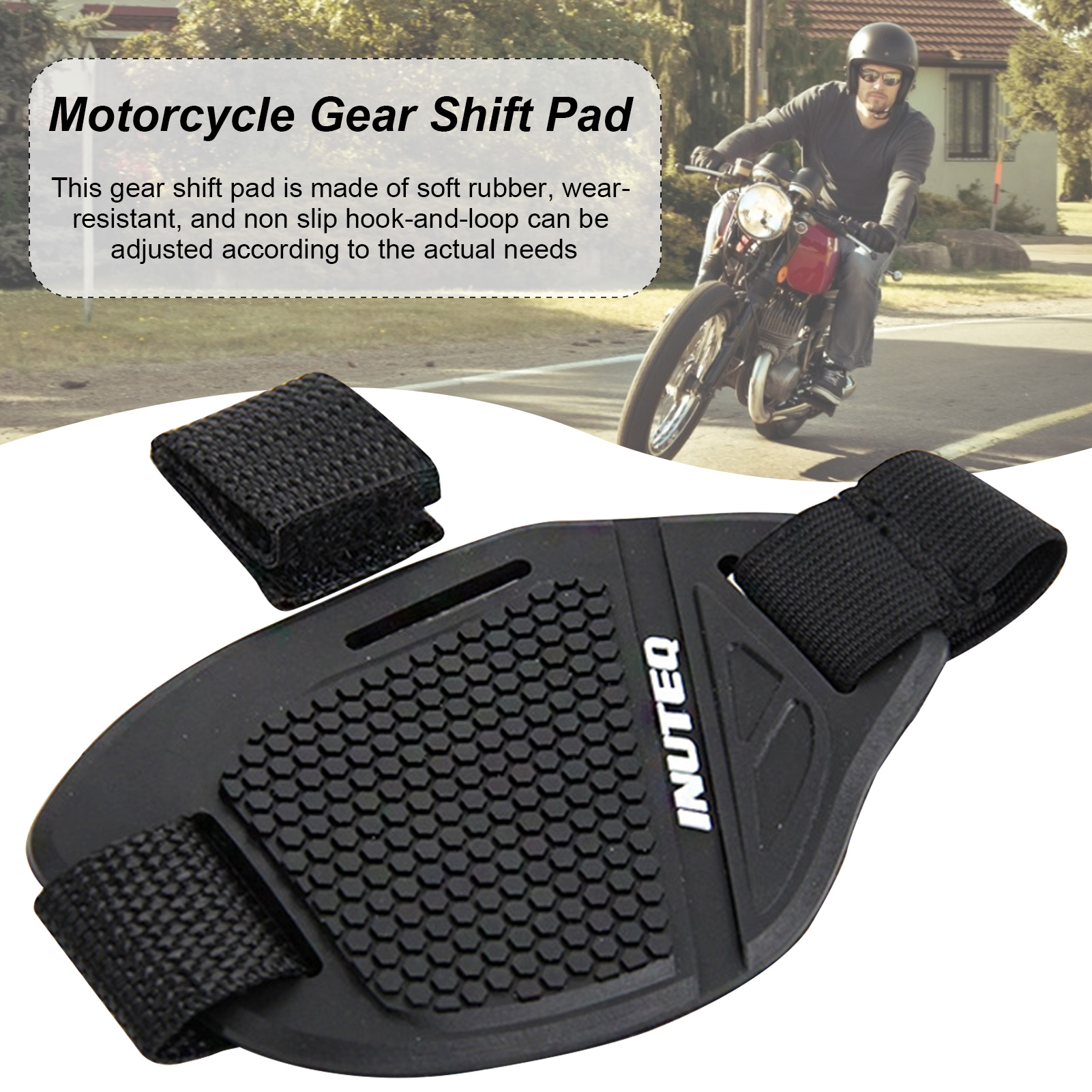 Copriscarpe in gomma per cambio moto Copriscarpe regolabile Scudo cambio antiscivolo Copriscarpe Protezione per scarpe da moto