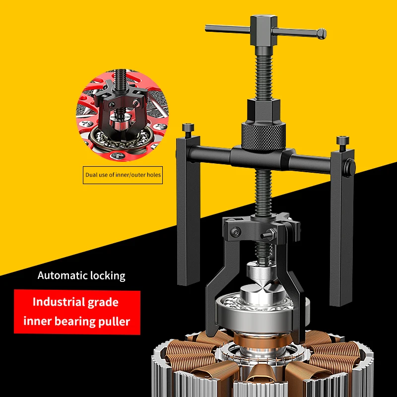 3-Claw Bearing Puller - Versatile & Efficient Inner Gear Extractor, Robust Tool for Maintenance & DIY